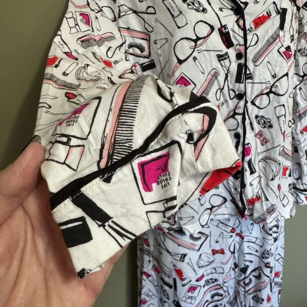 Kate Spade Dream A Little Dream Makeup Pajama Top Size M‎